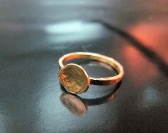 Gold ring. 14k solid Yellow gold ring. Handmade ring. A wonderful gift from gold. Free shipping