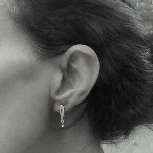 Dangle drop earrings. Sterling Silver earrings. Earrings for women/girls. Handmade earrings.