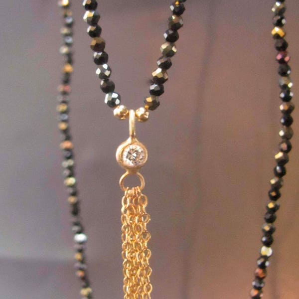 Long Gold Pendant Etsy