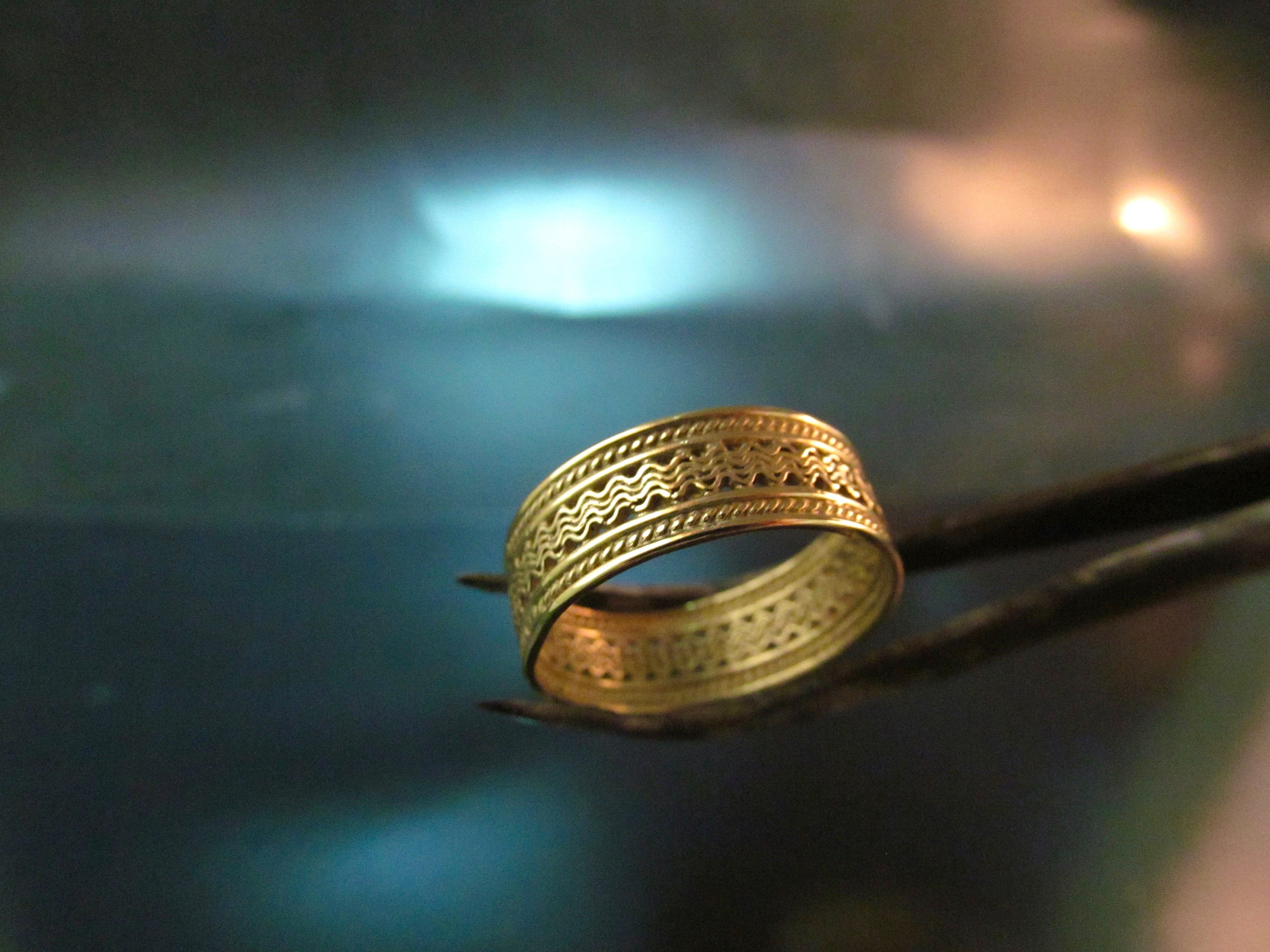 Wedding Ring. 14k Yellow Gold Wedding Filigree Ring for Men women