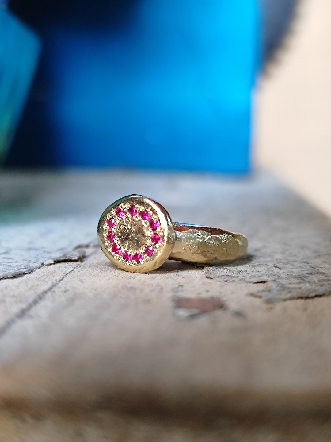 Handmade 14K Gold Ruby Signet Ring – Custom Crafted Design - Etsy