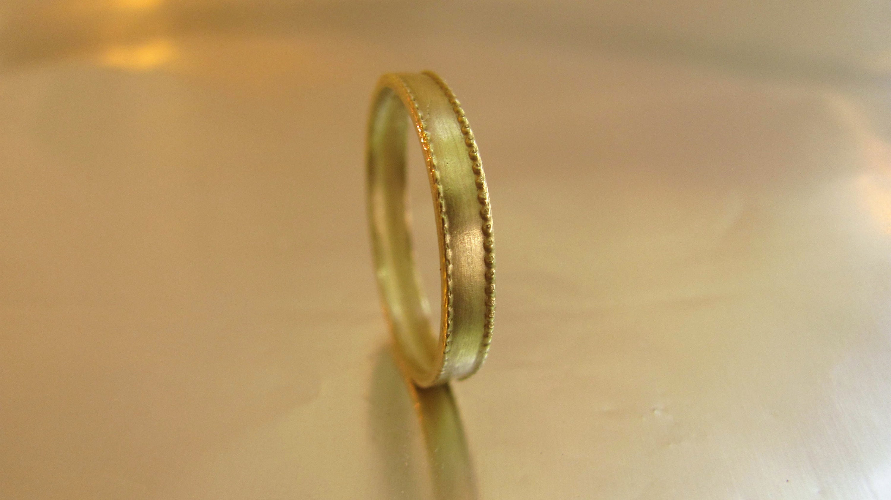 Wedding Ring - Unisex 14k Solid Yellow Gold Wedding Band - Handmade - Etsy