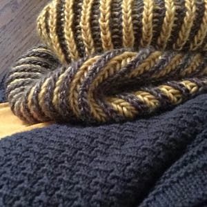 Lion Mane Reversible Cowl, Knitted in Alpaca