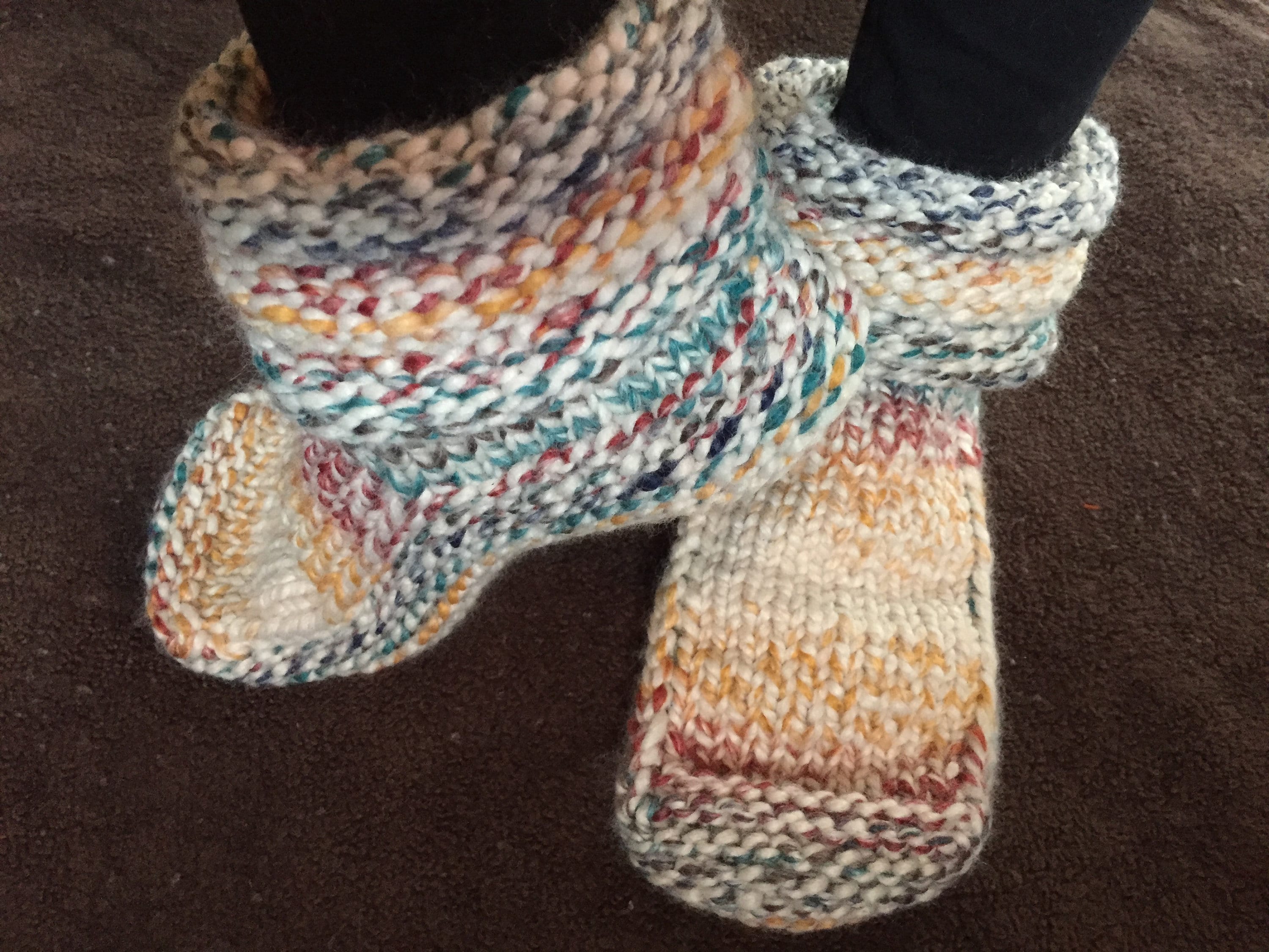 Mukluk Slippers, Knitted Bulky Etsy