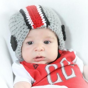 Football Helmet Baby Hat, Crochet