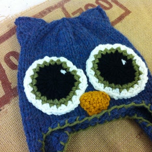 Owl Hat, Knitted