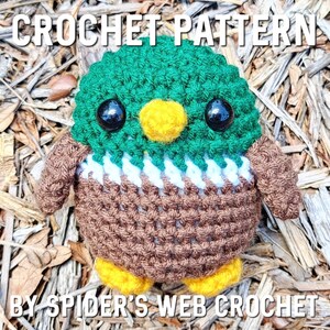 Crochet Pattern: Baby Mallard Duck Amigurumi Plush Toy - Digital Download PDF File