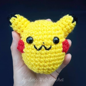 Yellow Little Monster Plush | Cute Baby Critter | Small 4 Inches | Stuffed Decoration Little Plushie Toy | Handmade Crocheted