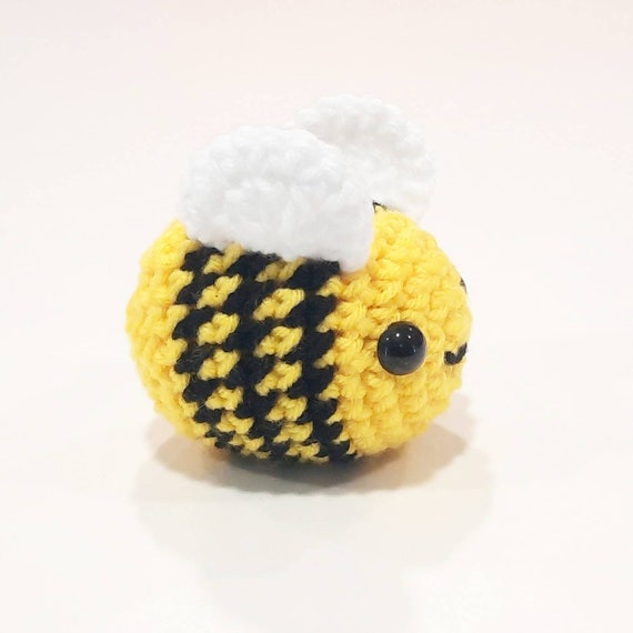 New Handmade Crochet Bumble Bee Stuffed Animal, 6” Long Crochet Amigurumi  Toy