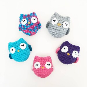Owl Plush | Stuffed Decoration Toy | Small 3 Inches | Adorable Little Baby Gift | Handheld Cute Sleepy | Handmade Crocheted | Custom