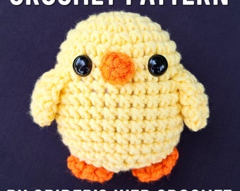 Patrón de Ganchillo: Peluche Amigurumi Pato Amarillo Bebé - Archivo PDF Descarga Digital