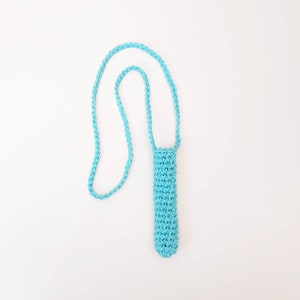 E-Cig Lanyard Vape Holder Handmade Crocheted 100% Cotton Yarn 5 Inches Long Body 15 Strap Drop Necklace Custom Color image 8
