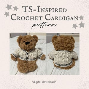 TS-Inspired Crochet Stuffed Animal Cardigan PATTERN | Digital Download