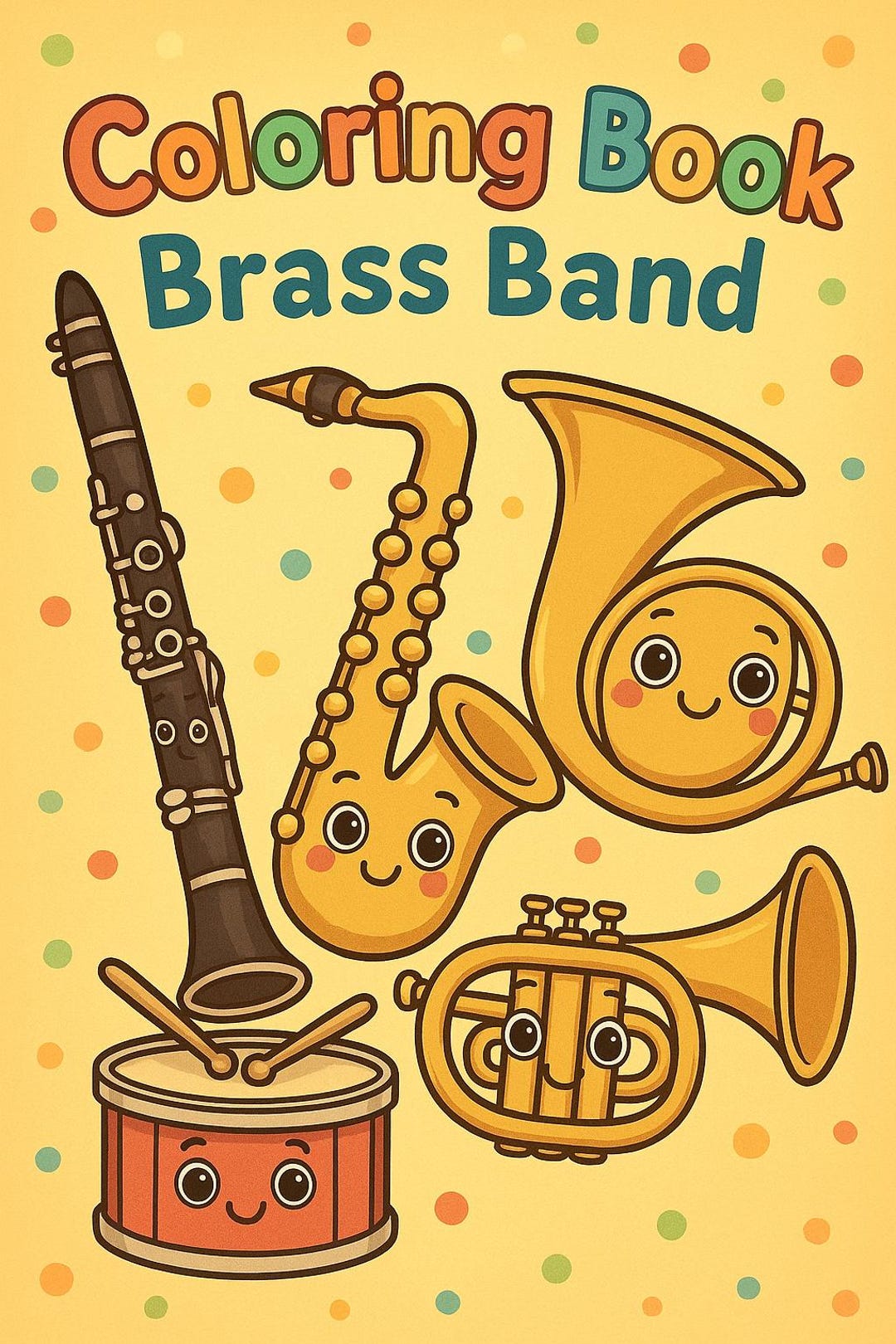 Brass Band Coloring Book for Kids | Printable Musical Instrument ...