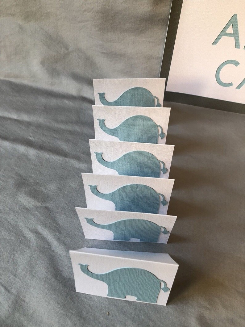 Great For Baby Showers You choose Pink or Blue Elephant Mommy sign and Advice Cards