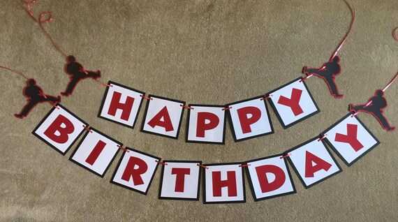 Banderole Joyeux Anniversaire Karate Ou Ninja Peut Etre Text Etsy Banderole Joyeux Anniversaire Karate Ou Ninja Peut Etre Text Etsy