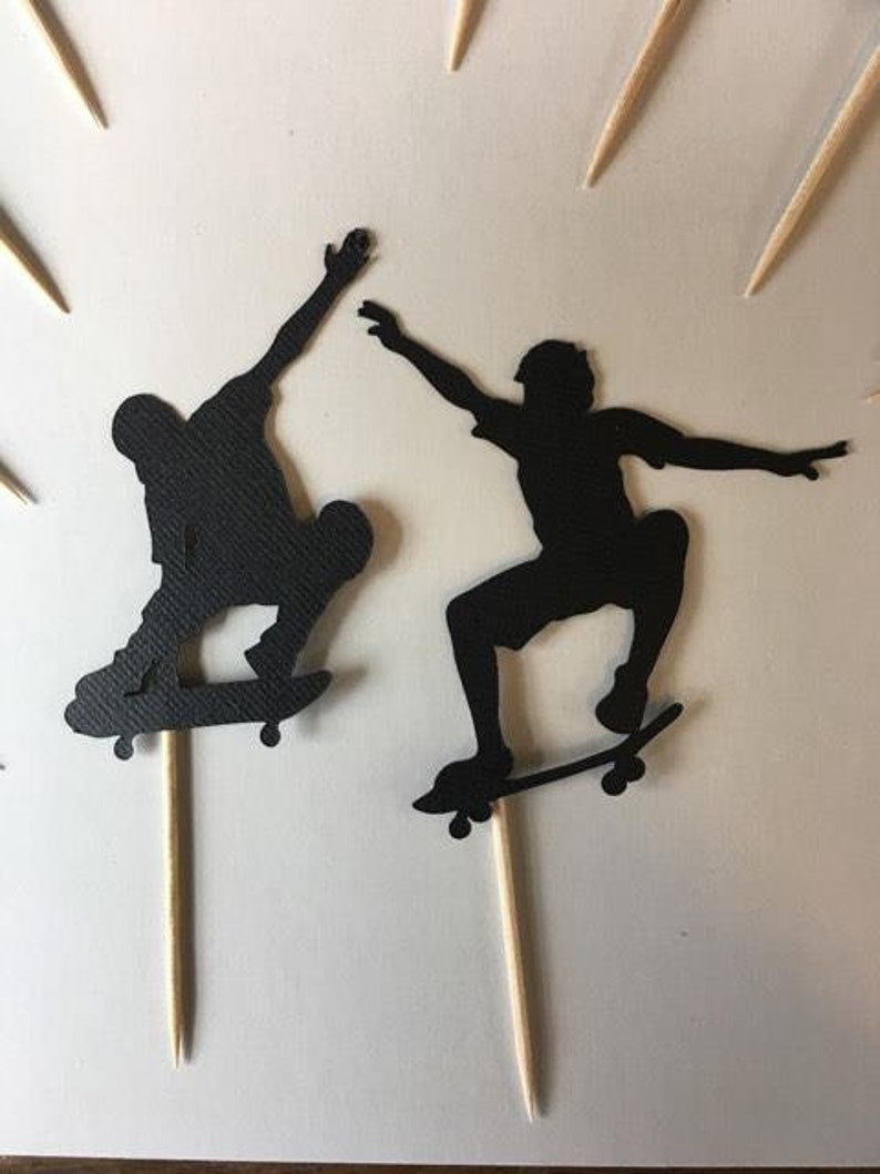 Skateboarding cupcake toppers. Perfect for Birthday Parties or | Etsy