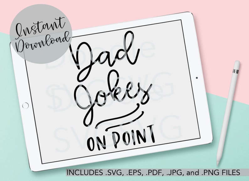 Download Dad Jokes on point SVG // hand lettered funny Father's Day ...