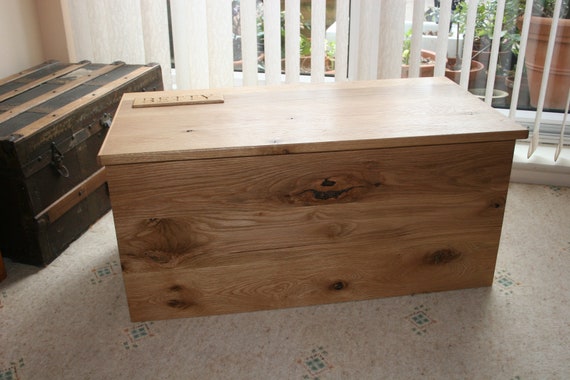 Personalised Toy Box Blanket Chest storage Box Oak Wood. Ideal Gift for Grandchild. Birthday Present Christmas Present. Etsy
