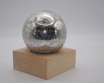 Handcrafted Large Maple Wood Display Stand – Crystal, Egg & Orb Holder 8cm by 8cm