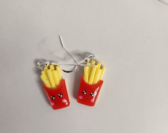 Miniature food Kawaii French Fries earrings
