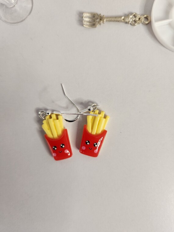 Miniature food Kawaii French Fries earrings