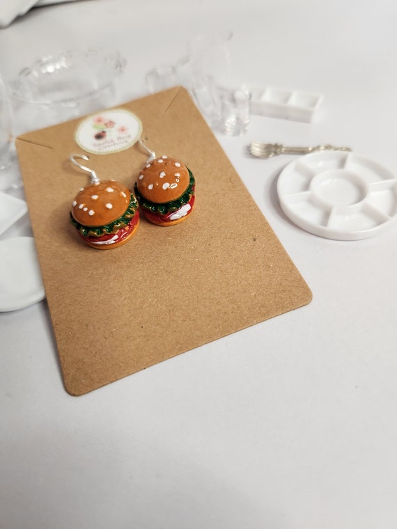 Mini Hamburger earrings