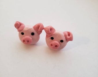 Cute little Pig earrings kawaii earrings miniature food jewelry piggy lovers jewelry animal lover