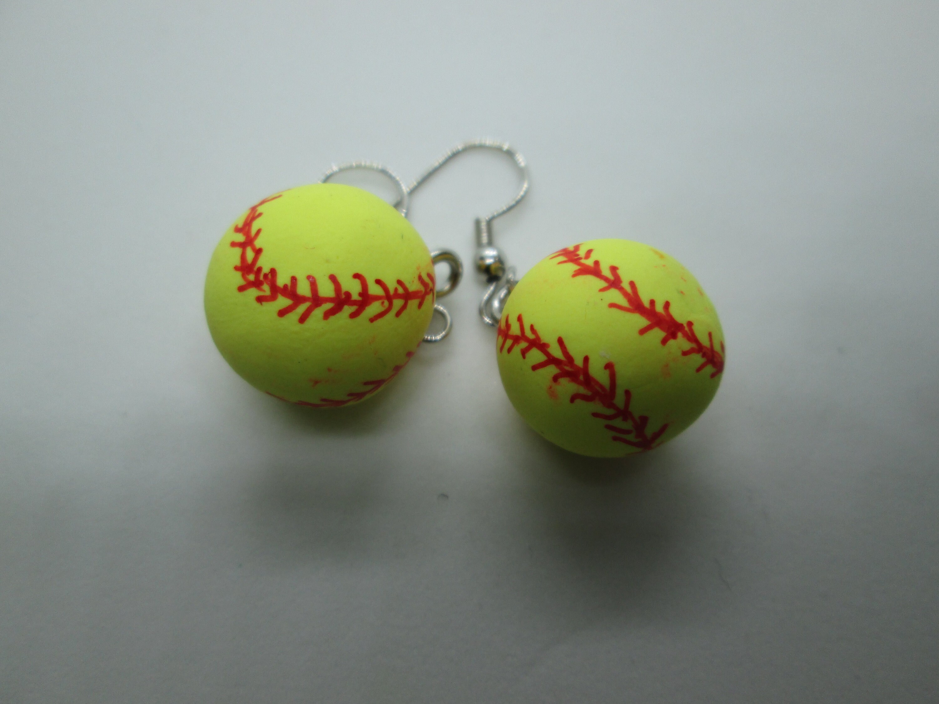 Softball Earrings Softball Charms Softball Jewelry kitcshy miniature