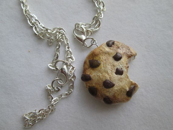 Chocolate Chip Cookie, Miniature Food Jewelry, Polymer Clay Food
