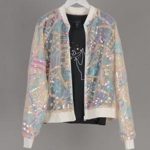 ジャケット・アウター Andequal tulle pattern sheer jacket tulle pattern sheer jacket – andequal