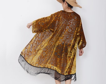 gold kimono jacket