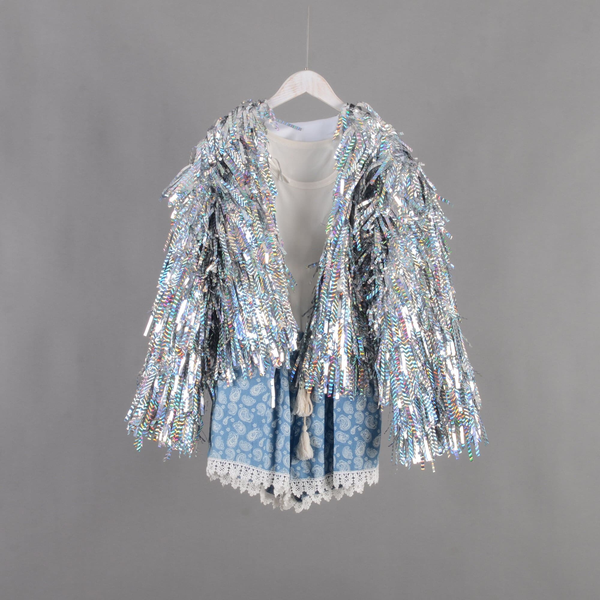 Silver tinsel best sale jacket