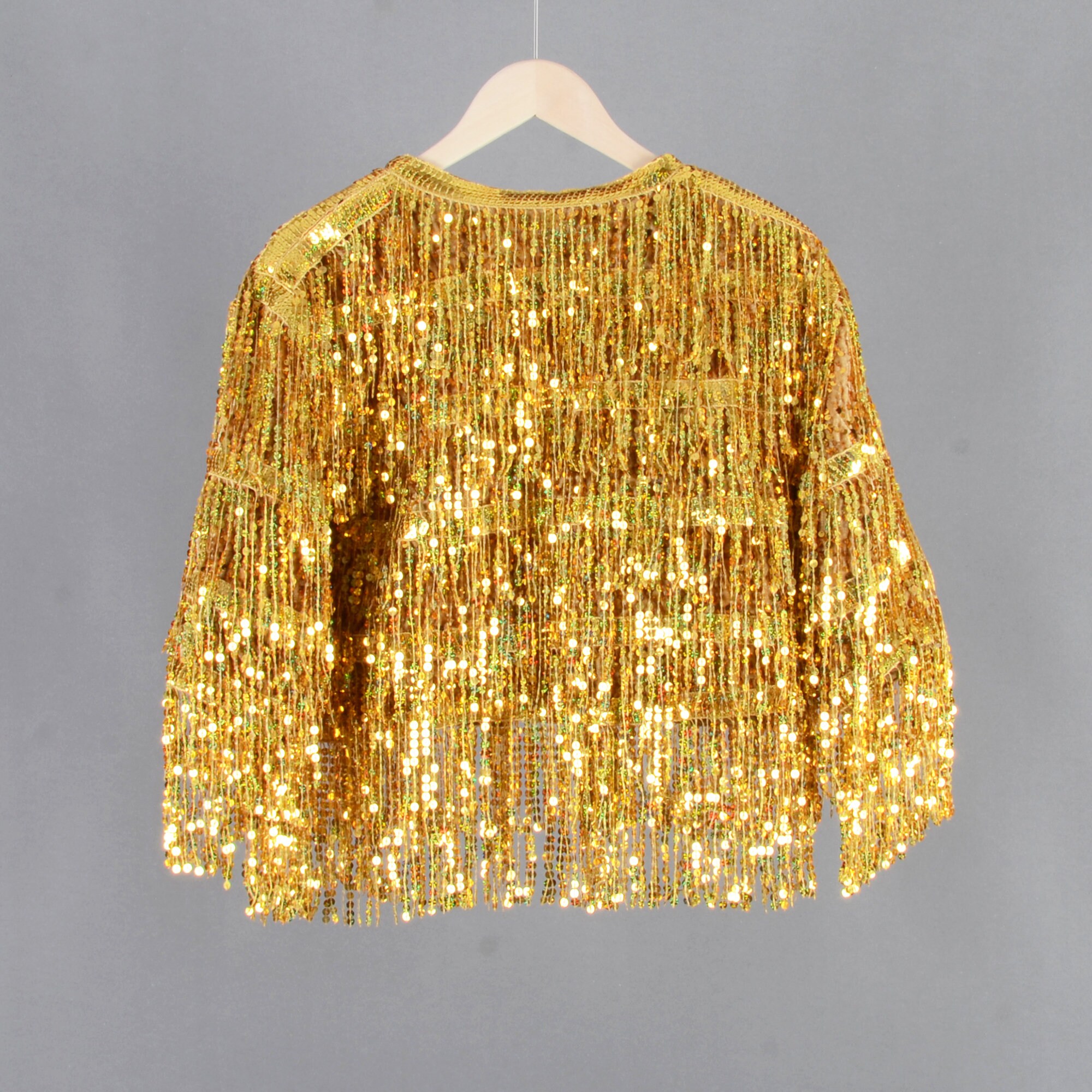slim fit dress slacks Dress Up America Gold Sequined Blazer