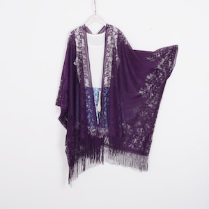purple lace cardigan