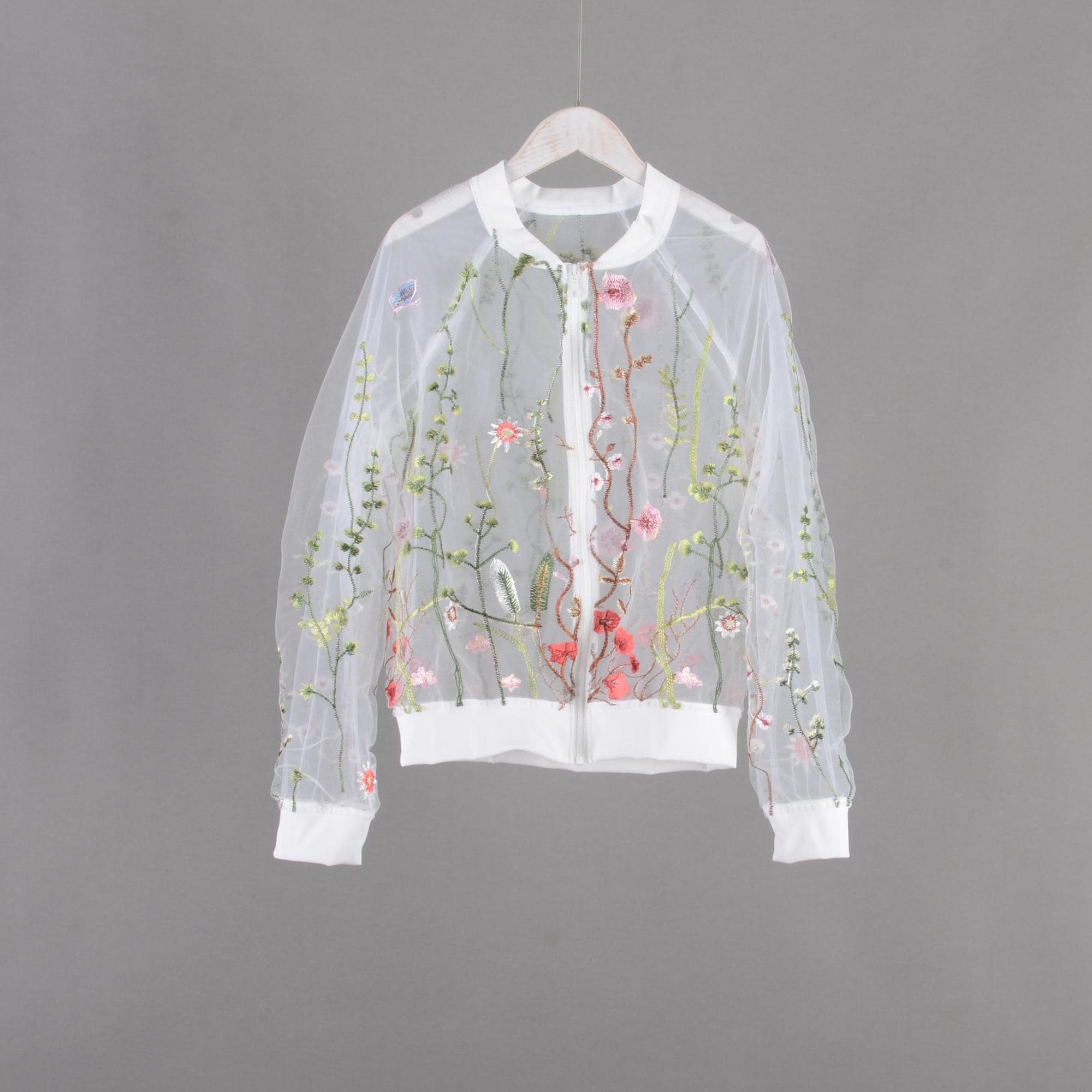 ジャケット・アウター andequal tulle pattern sheer jacket tulle pattern sheer jacket – andequal