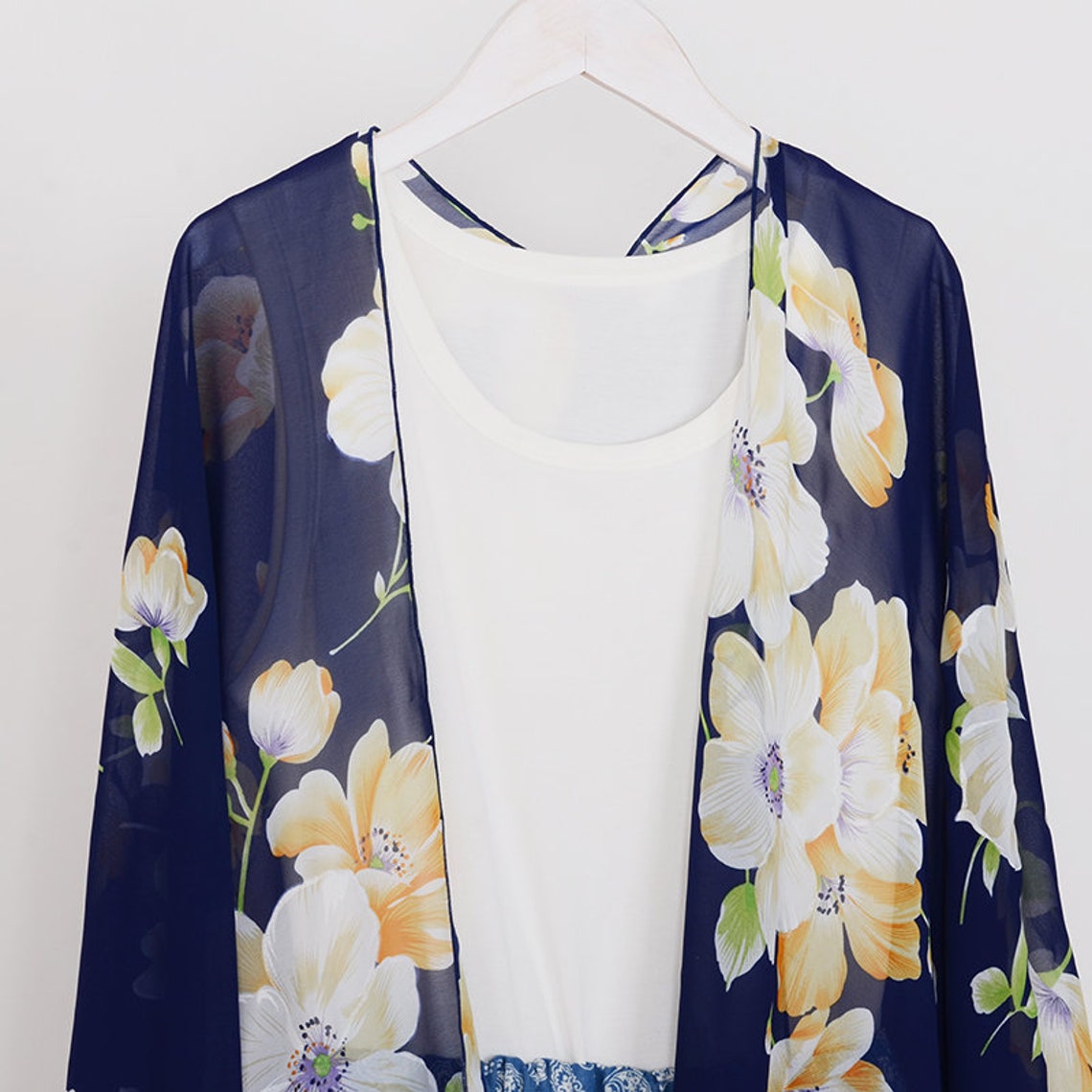 Borneo Kimono Dress Navy