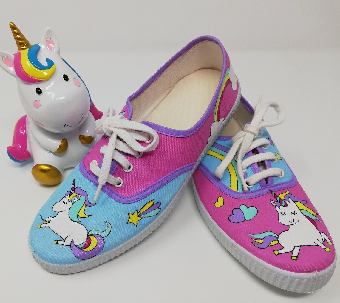 Unicorn Custom Hand Painted Sneakers. - Etsy UK