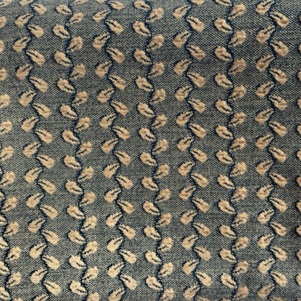 RARE Vintage 100% wool double knit fabric 52" by 33" w cutout brown leaves on black brown background jacket, top, slacks, crafts