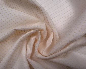 Lichtroze vintage gestippelde Zwitserse zwitserland stippen katoen stof crème stippen bosjes poppenkleding gordijnen jurk prijs 1/2 yd