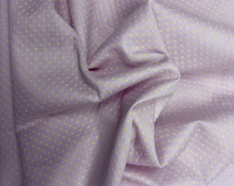 Vintage gestippelde Zwitserse lavendel Zwitserland stippen katoenmix stof crème stippen bosjes poppenkleertjes scrapbooking prijs 16"