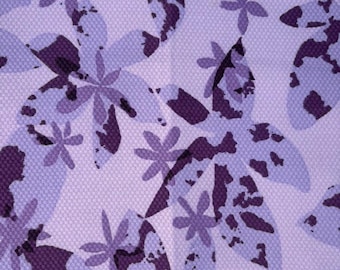 RARE 60s cotton pique Vintage flower power purple lavender floral upholstery home decor pillow swimsuit summer fun skirt shorts price 1/2 yd