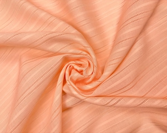 60s melon Peach dimity vintage cotton fabric farmhouse kitchen slightly sheer curtains apron doll clothes summer dress price half yard