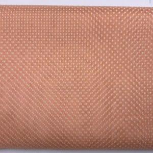 Vintage dotted swiss switzerland dots nylon fabric white dots tufts on peach melon apricot: doll clothes dress curtains blouse price 1/2 yd