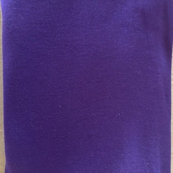 Vintage rayon/cotton purple T-shirt jersey knit fabric 59" by 31 inches super soft drapey for kid's clothing, T-shirt, wrap top