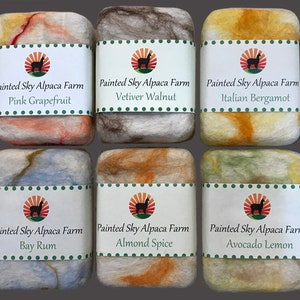 All Natural Alpaca Felted Soap (per bar)