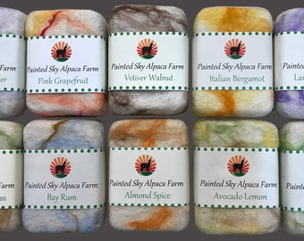 All Natural Alpaca Felted Soap (per bar)