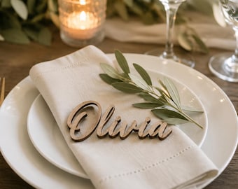 Acrylic Name Place Cards: Laser Cut Wedding Table Decor