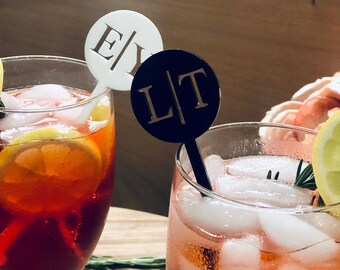 Custom Acrylic Wedding Drink Stirrers – Personalized Cocktail Sticks