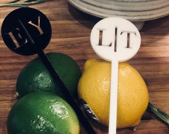 Signature Drink Stirrer - Wedding Cocktail Sticks  - Custom Drink Stirrers - Beverage Stir Stick